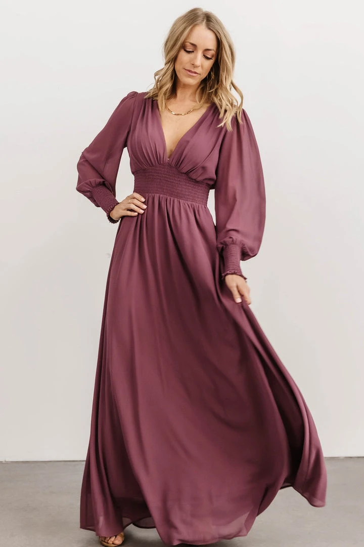 BB Custom Dresses Olivia Maxi Dress | Vintage Plum BB Custom Dresses Olivia Maxi Dress | Vintage Plum