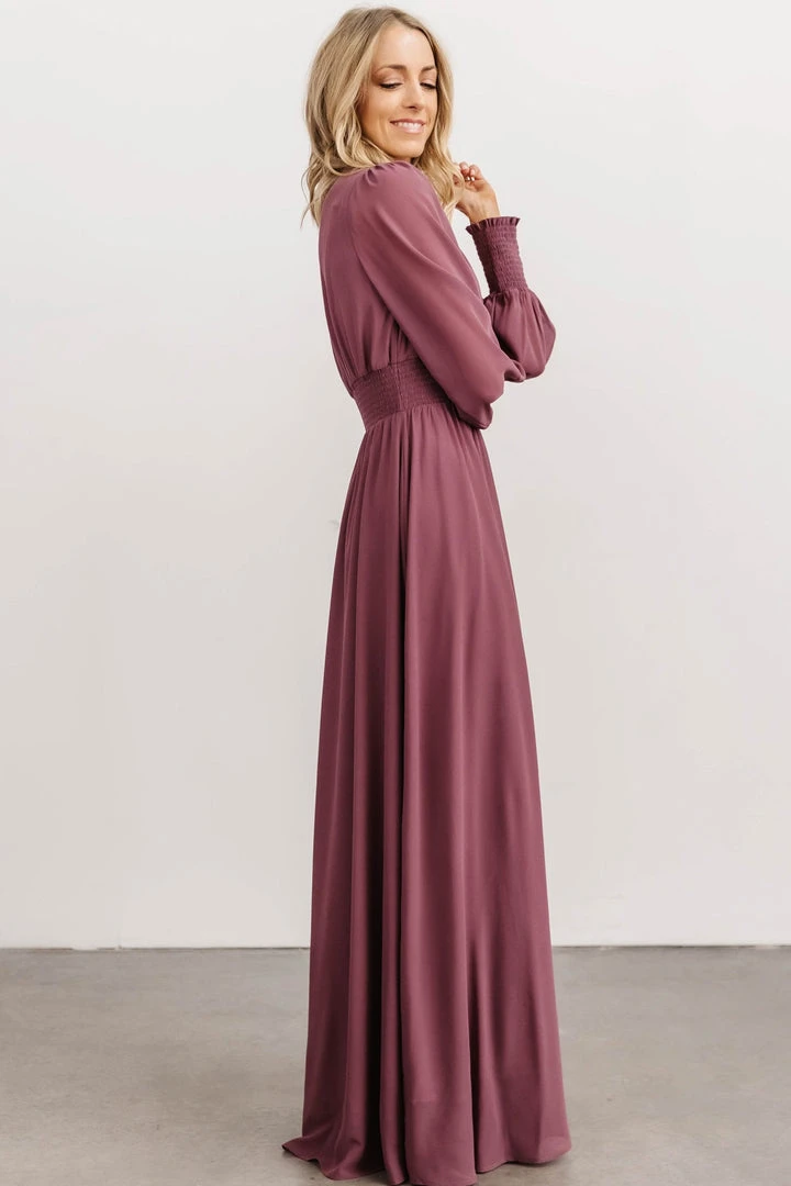 BB Custom Dresses Olivia Maxi Dress | Vintage Plum BB Custom Dresses Olivia Maxi Dress | Vintage Plum