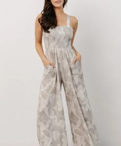BL Boho Ollie Wide Leg Jumpsuit | Grey