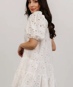 FT Ontario Lace Short Dress | Off White Dresses