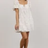 FT Ontario Lace Short Dress | Off White Dresses