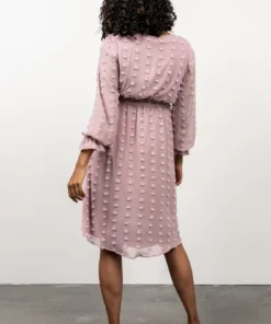 POL Paisley Dot Midi Dress | Blush