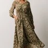 HAY Patrice Maxi Dress | Olive Print Dresses