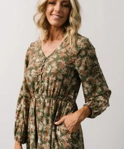 HAY Patrice Maxi Dress | Olive Print Dresses