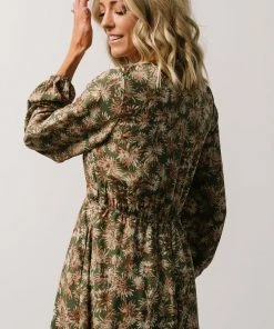 HAY Patrice Maxi Dress | Olive Print Dresses