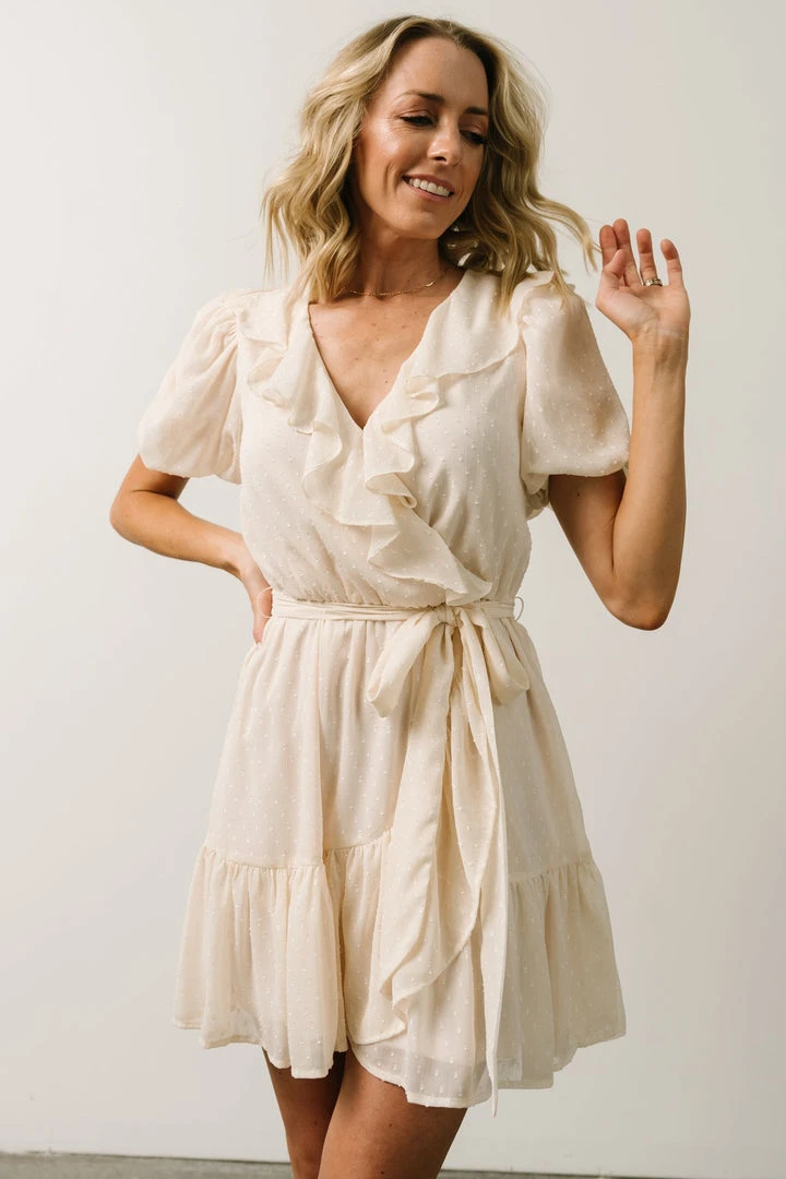 FT Pearl Swiss Dot Mini Dress | Cream 7 FT Pearl Swiss Dot Mini Dress | Cream