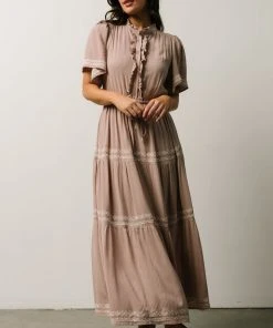 IL Dresses Piper Tiered Midi Dress | Dusty Mauve