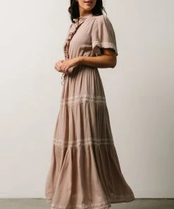 IL Dresses Piper Tiered Midi Dress | Dusty Mauve