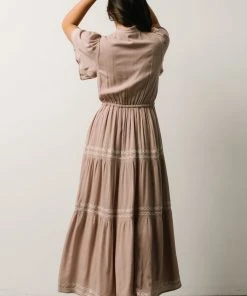 IL Dresses Piper Tiered Midi Dress | Dusty Mauve