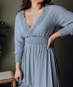 BB Custom Dresses Pippa Ruffle Maxi Dress | Dusty Blue 14 BB Custom Dresses Pippa Ruffle Maxi Dress | Dusty Blue