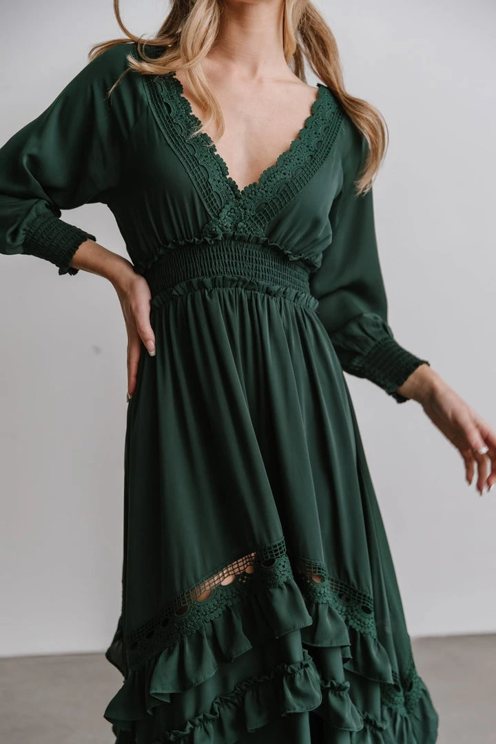 BB Custom Pippa Ruffle Maxi Dress | Hunter 3 BB Custom Pippa Ruffle Maxi Dress | Hunter