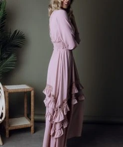 BB Custom Dresses Pippa Ruffle Maxi Dress | Vintage Rose