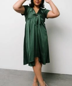 JH Poppy Satin Midi Dress | Green