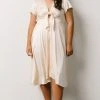 JH Dresses Poppy Satin Midi Dress | Ivory