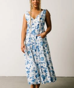 POL Portia Tank Dress | Blue Floral
