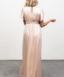 RR Dresses Prague Satin Maxi Dress | Champagne
