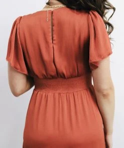 RR Prague Satin Maxi Dress | Rust Dresses