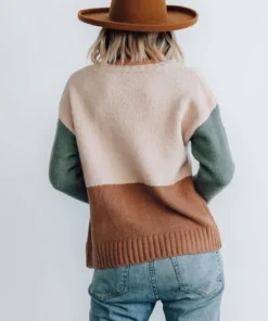 LUM Randi Color Block Sweater | Natural Tops