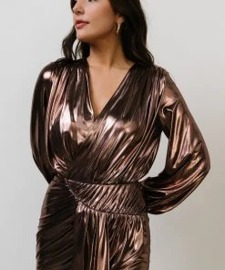 FA Dresses Raven Mini Dress | Metallic Rose