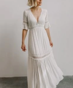 AK Rayne Deep V Maxi Dress | White 15 AK Rayne Deep V Maxi Dress | White