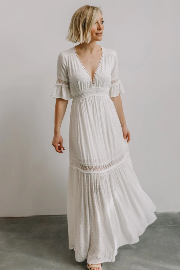 AK Rayne Deep V Maxi Dress | White 7 AK Rayne Deep V Maxi Dress | White