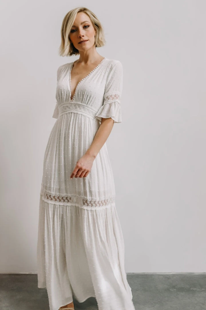 AK Rayne Deep V Maxi Dress | White 8 AK Rayne Deep V Maxi Dress | White