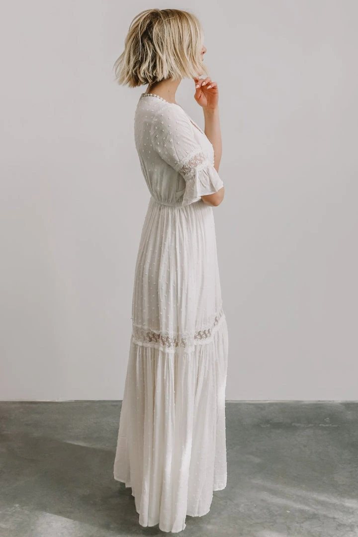 AK Rayne Deep V Maxi Dress | White 4 AK Rayne Deep V Maxi Dress | White