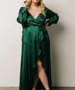 DD Rogue Tulip High Low Dress | Hunter Green