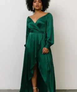 DD Rogue Tulip High Low Dress | Hunter Green 4 DD Rogue Tulip High Low Dress | Hunter Green