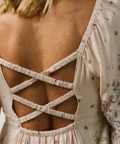 IL Dresses Romeo Criss Cross Back Mini Dress | Light Blush Multi Print