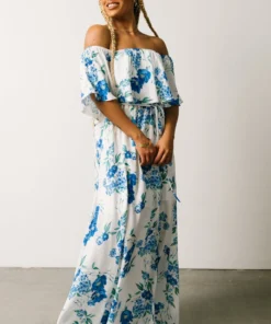 Soi Rosalie Off Shoulder Maxi Dress | Blue Floral 6 Soi Rosalie Off Shoulder Maxi Dress | Blue Floral