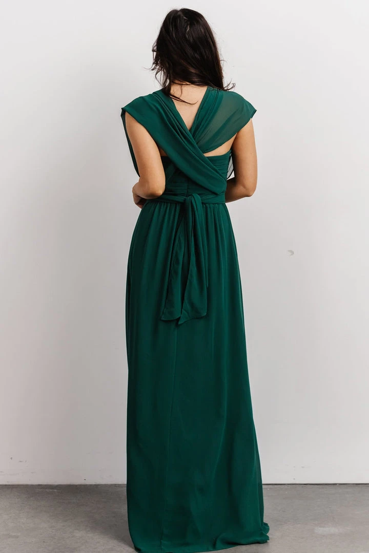 SL Dresses Ruth Strapless Convertible Gown | Dark Green SL Dresses Ruth Strapless Convertible Gown | Dark Green