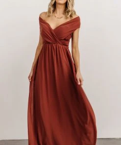 SL Ruth Strapless Convertible Gown | Terracotta