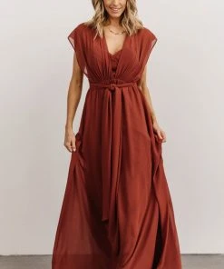 SL Ruth Strapless Convertible Gown | Terracotta