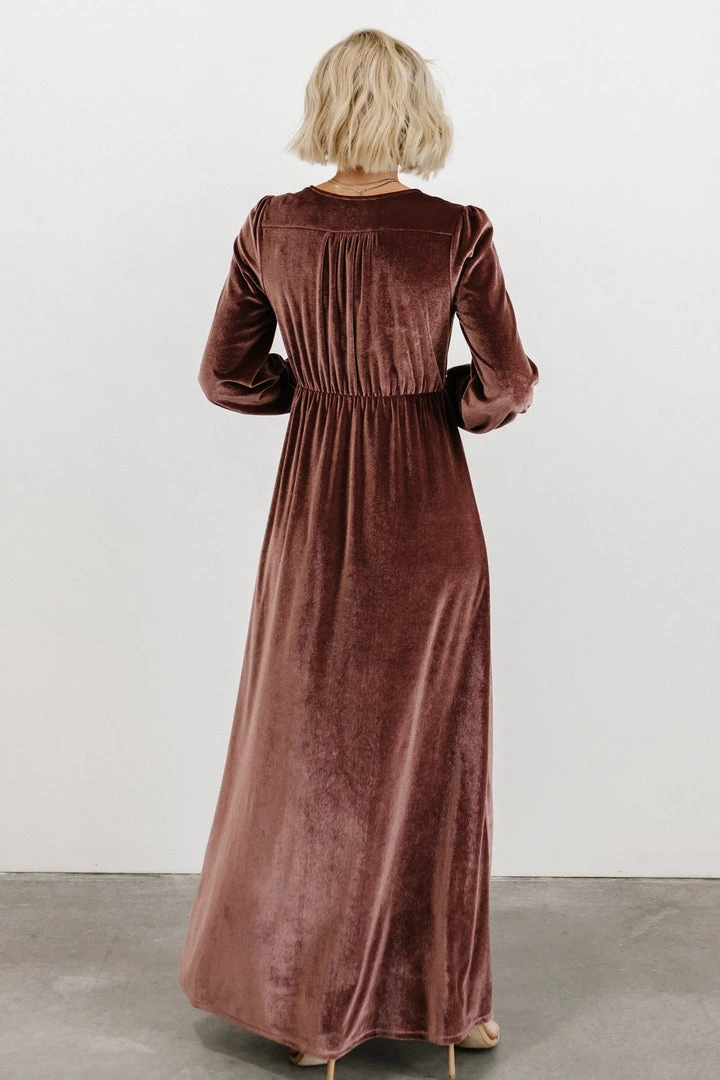 BB Custom Sadie Velvet Maxi Dress | Dusty Plum 6 BB Custom Sadie Velvet Maxi Dress | Dusty Plum