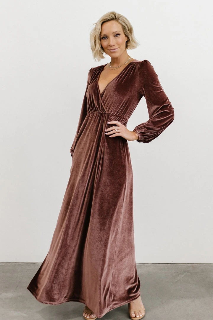 BB Custom Sadie Velvet Maxi Dress | Dusty Plum 3 BB Custom Sadie Velvet Maxi Dress | Dusty Plum