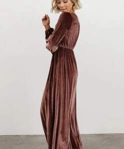 BB Custom Sadie Velvet Maxi Dress | Dusty Plum
