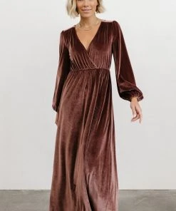 BB Custom Sadie Velvet Maxi Dress | Dusty Plum