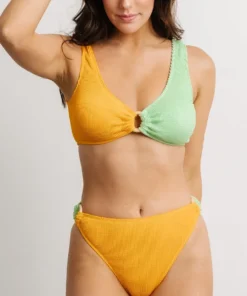 BJB Salvador Bikini Bottom | Orange + Lime