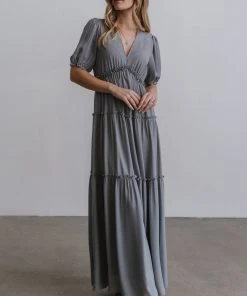 BB Custom Santorini Maxi Dress | Dusty Blue