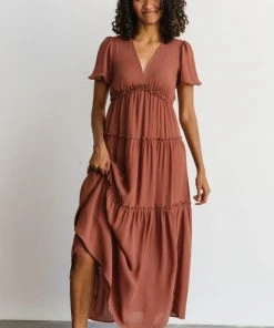 BB Custom Dresses Santorini Maxi Dress | Rosy Brown
