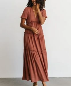 BB Custom Dresses Santorini Maxi Dress | Rosy Brown