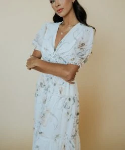 BB Custom Dresses Santorini Maxi Dress | White Floral