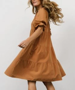 POL Shop All Sari Babydoll Dress | Camel