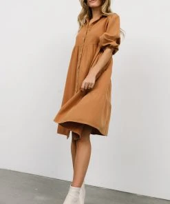 POL Shop All Sari Babydoll Dress | Camel