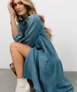 POL Sari Babydoll Dress | Chambray Dresses