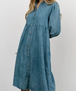 POL Sari Babydoll Dress | Chambray Dresses