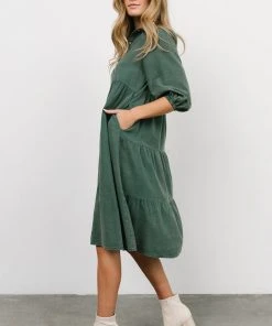 POL Dresses Sari Babydoll Dress | Green