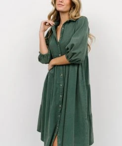 POL Dresses Sari Babydoll Dress | Green