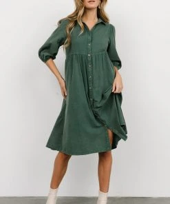 POL Dresses Sari Babydoll Dress | Green